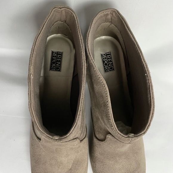 Trend Report Chunky Block High Heel Suede Boot 8.5 - Picture 7 of 12